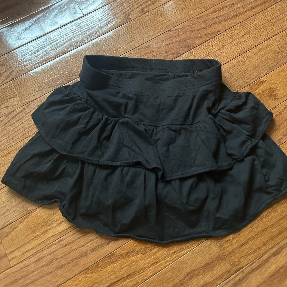 Elegant Black Ruffled Skirt